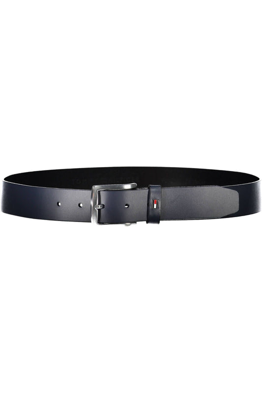 Blue Leather Men Belt