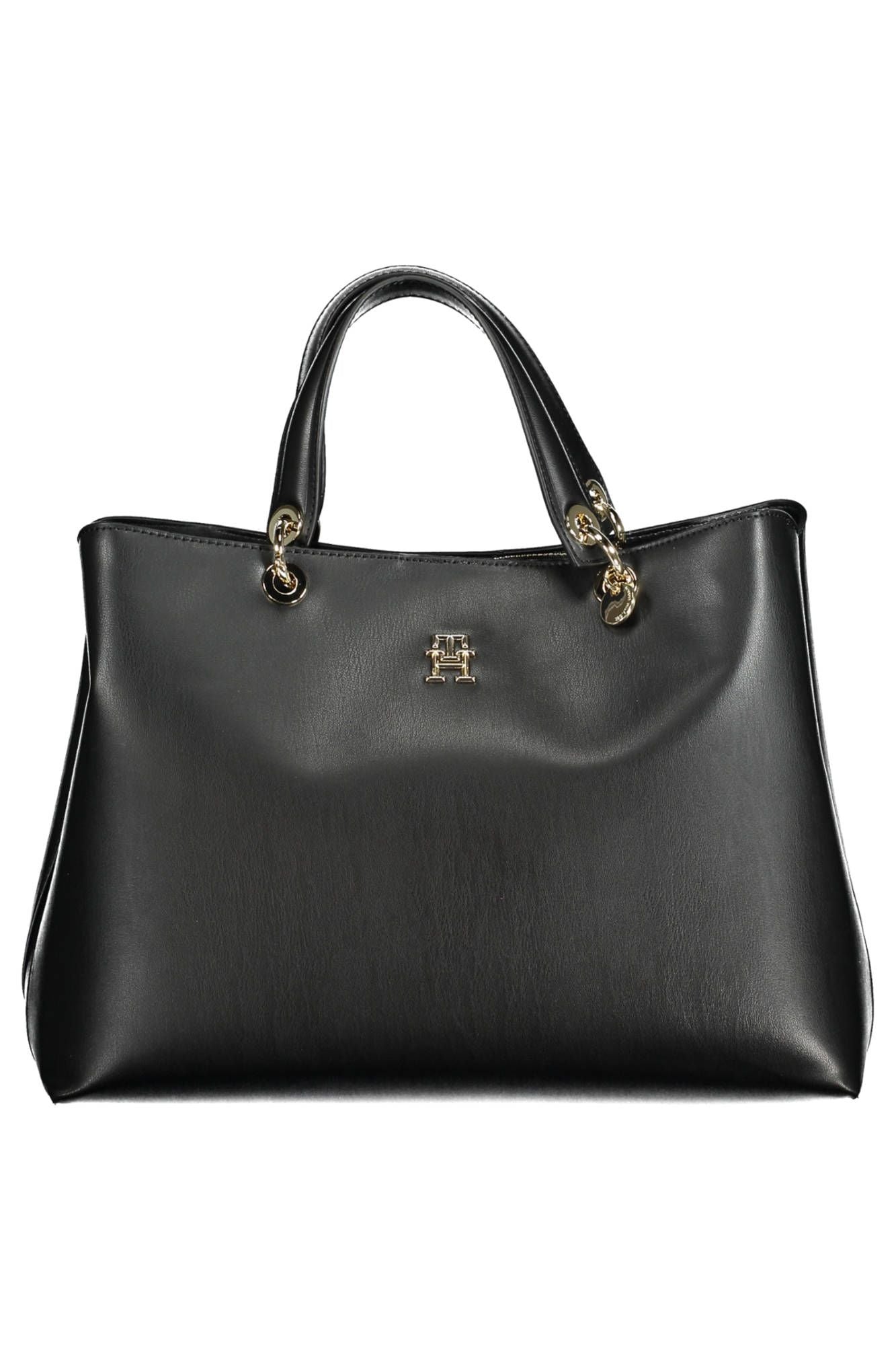 Black Polyethylene Women Handbag