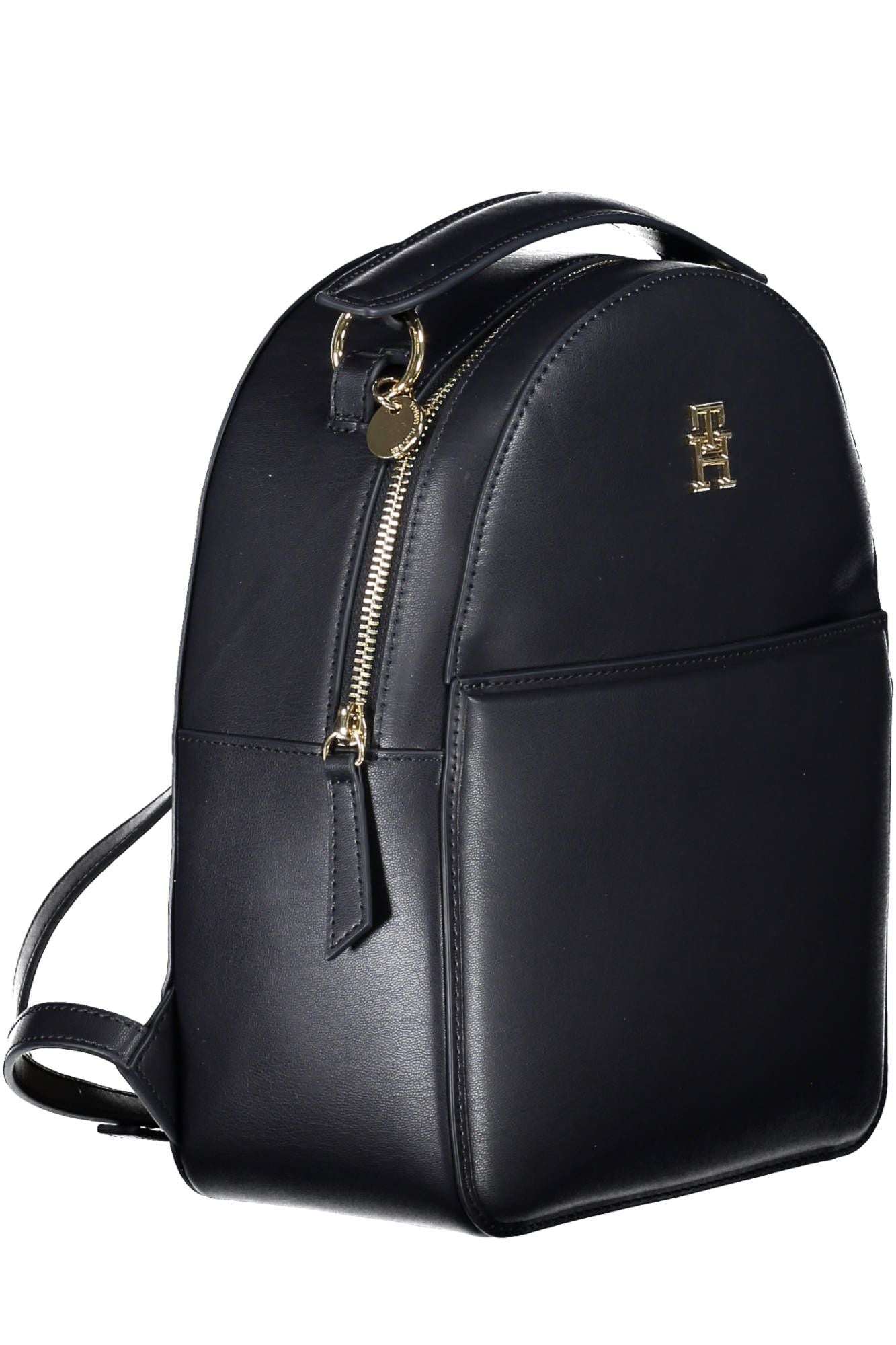 Blue Polyurethane Women Backpack
