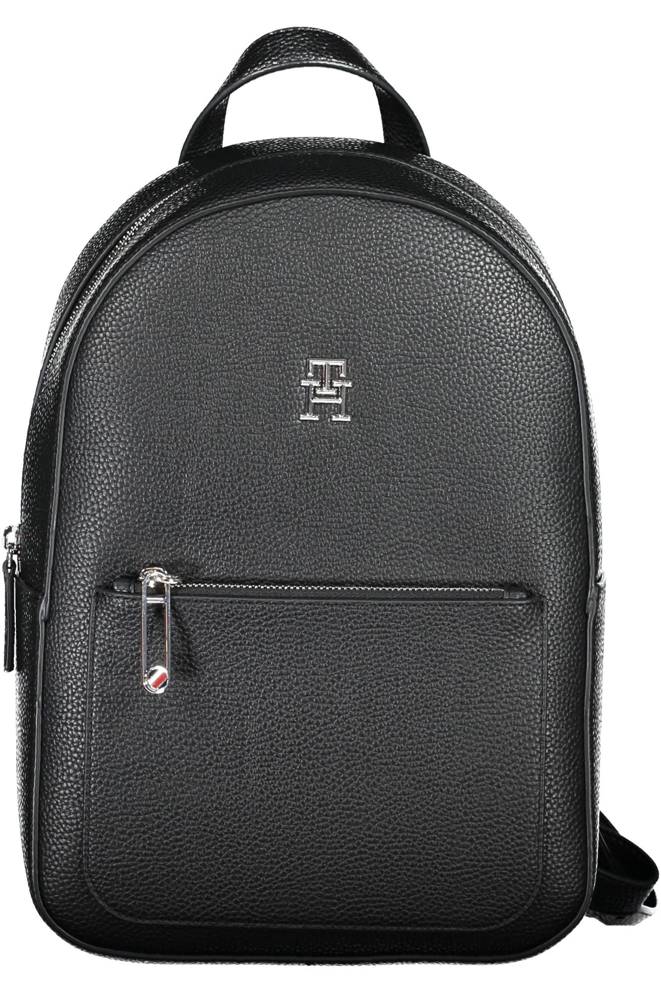 Black Polyurethane Women Backpack