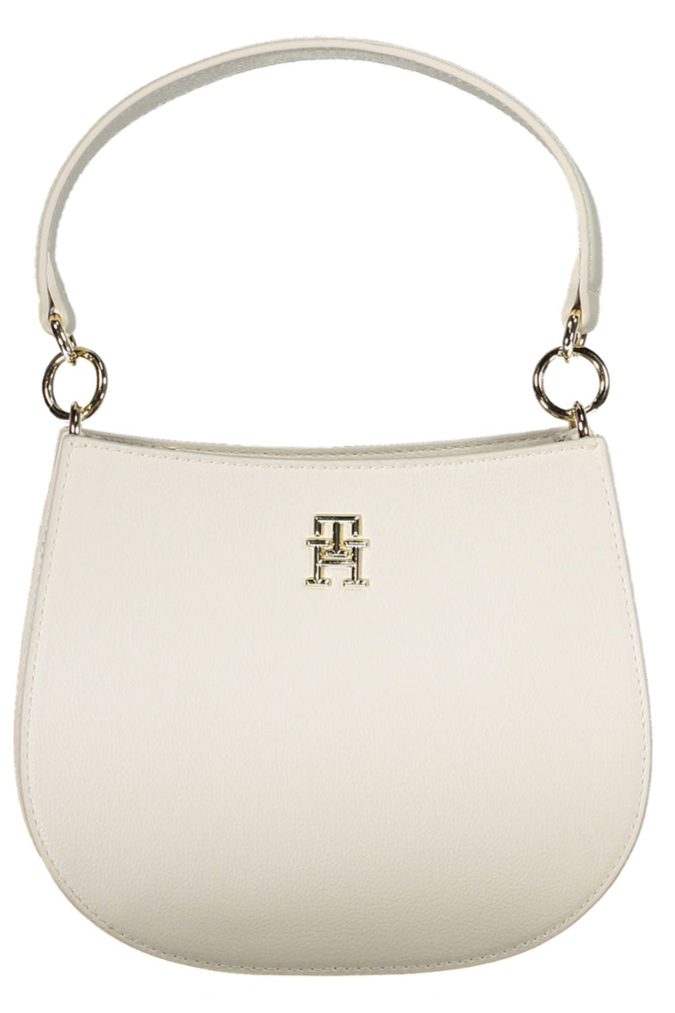 White Polyester Women Handbag