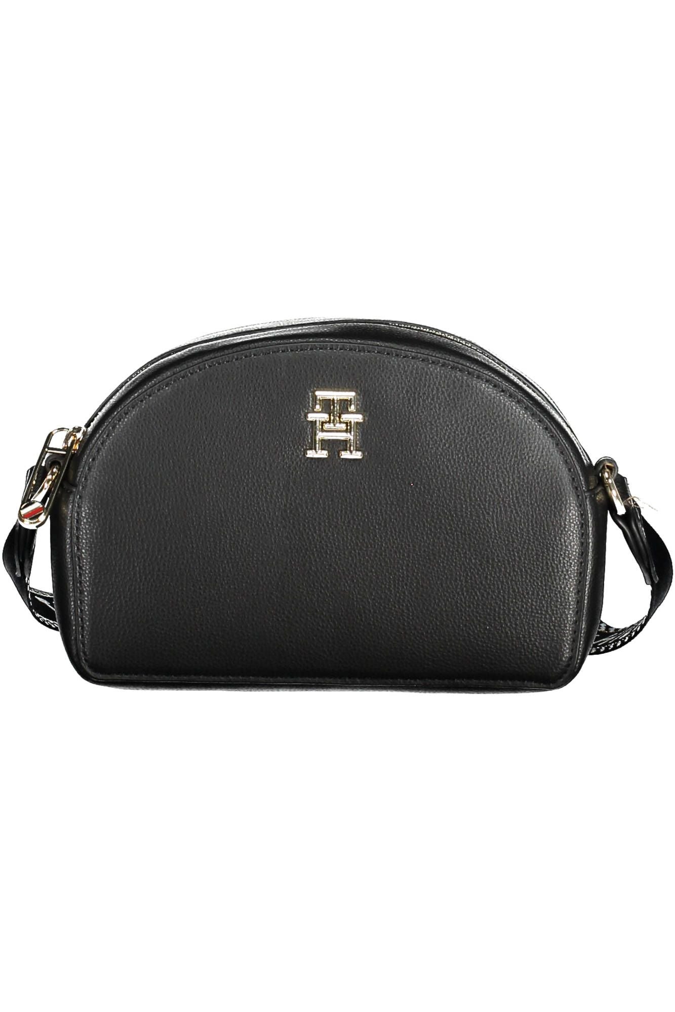 Black Polyester Women Handbag