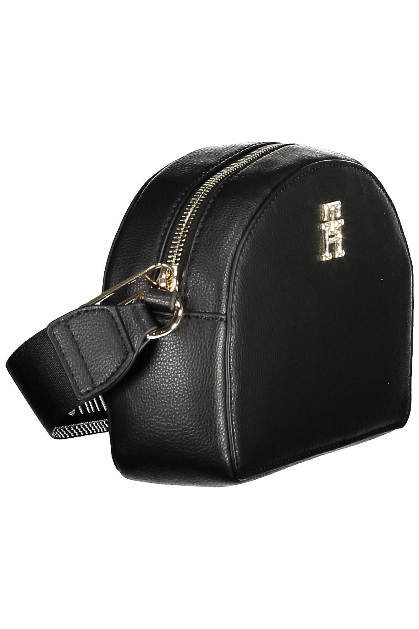 Black Polyester Women Handbag