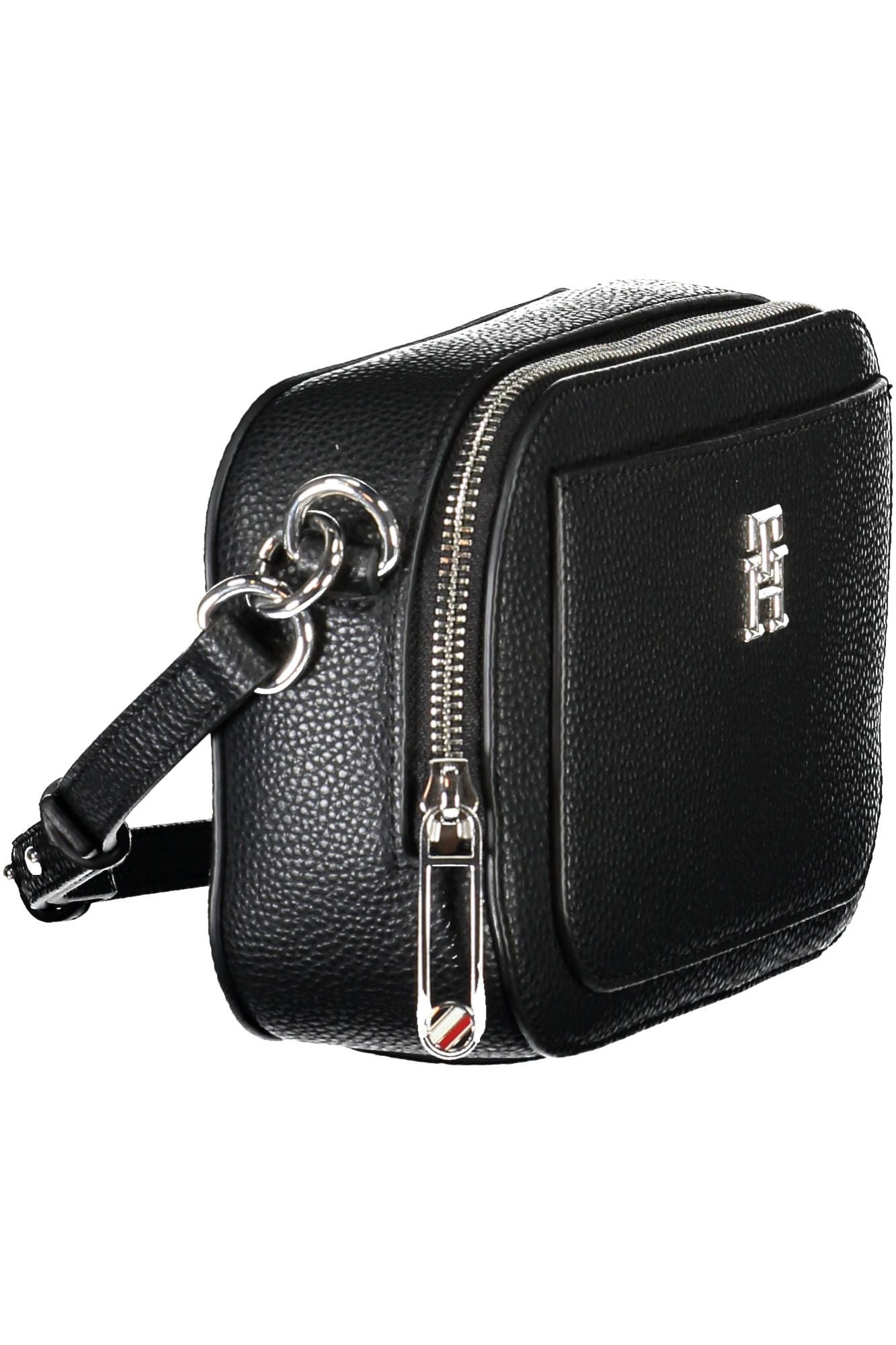 Black Polyurethane Women Handbag