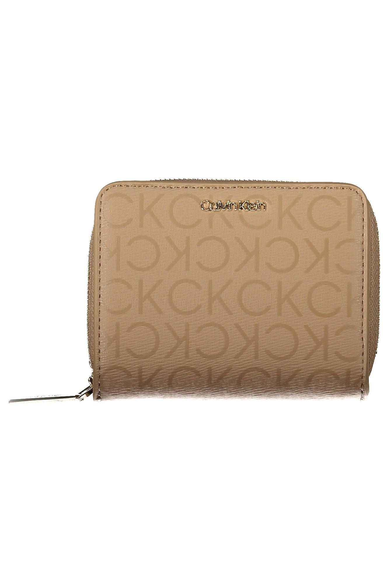 Beige Polyester Women Wallet