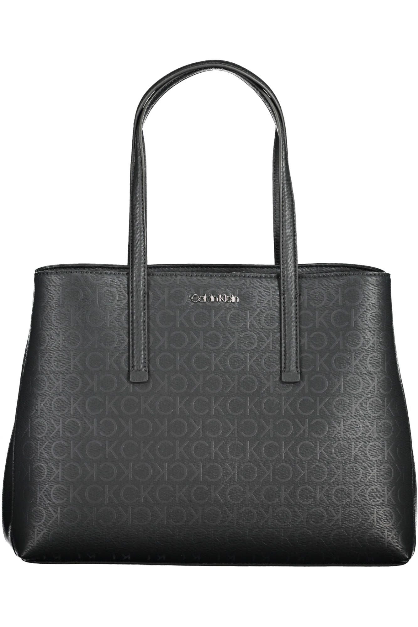 Black Polyester Women Handbag