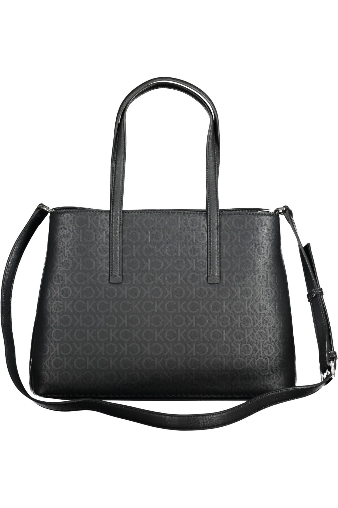 Black Polyester Women Handbag