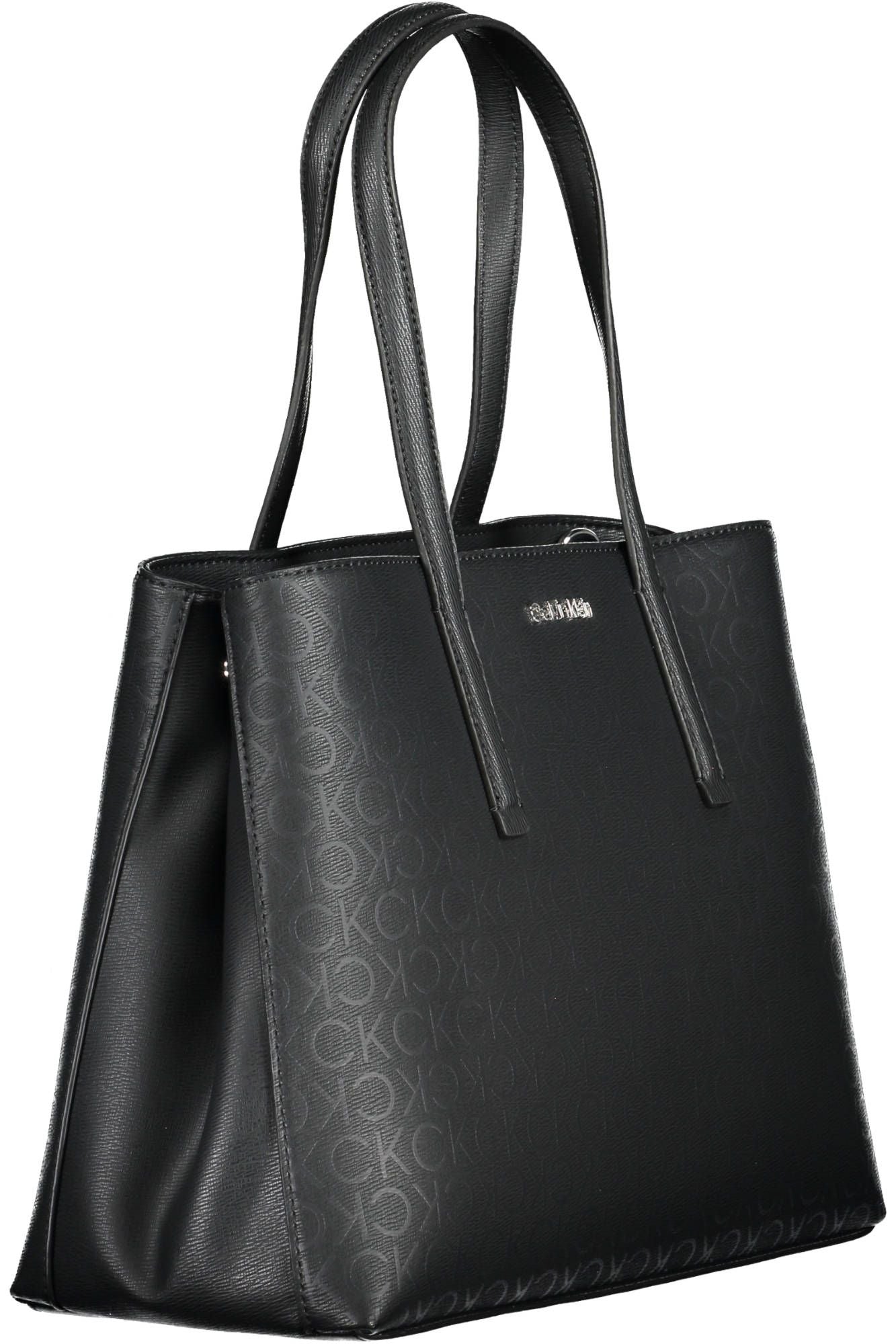 Black Polyester Women Handbag
