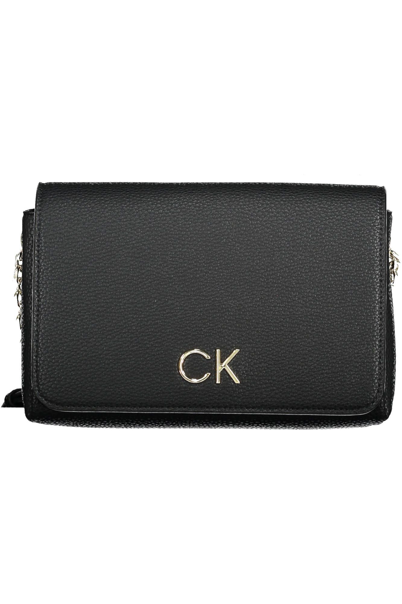 Black Polyester Women Handbag