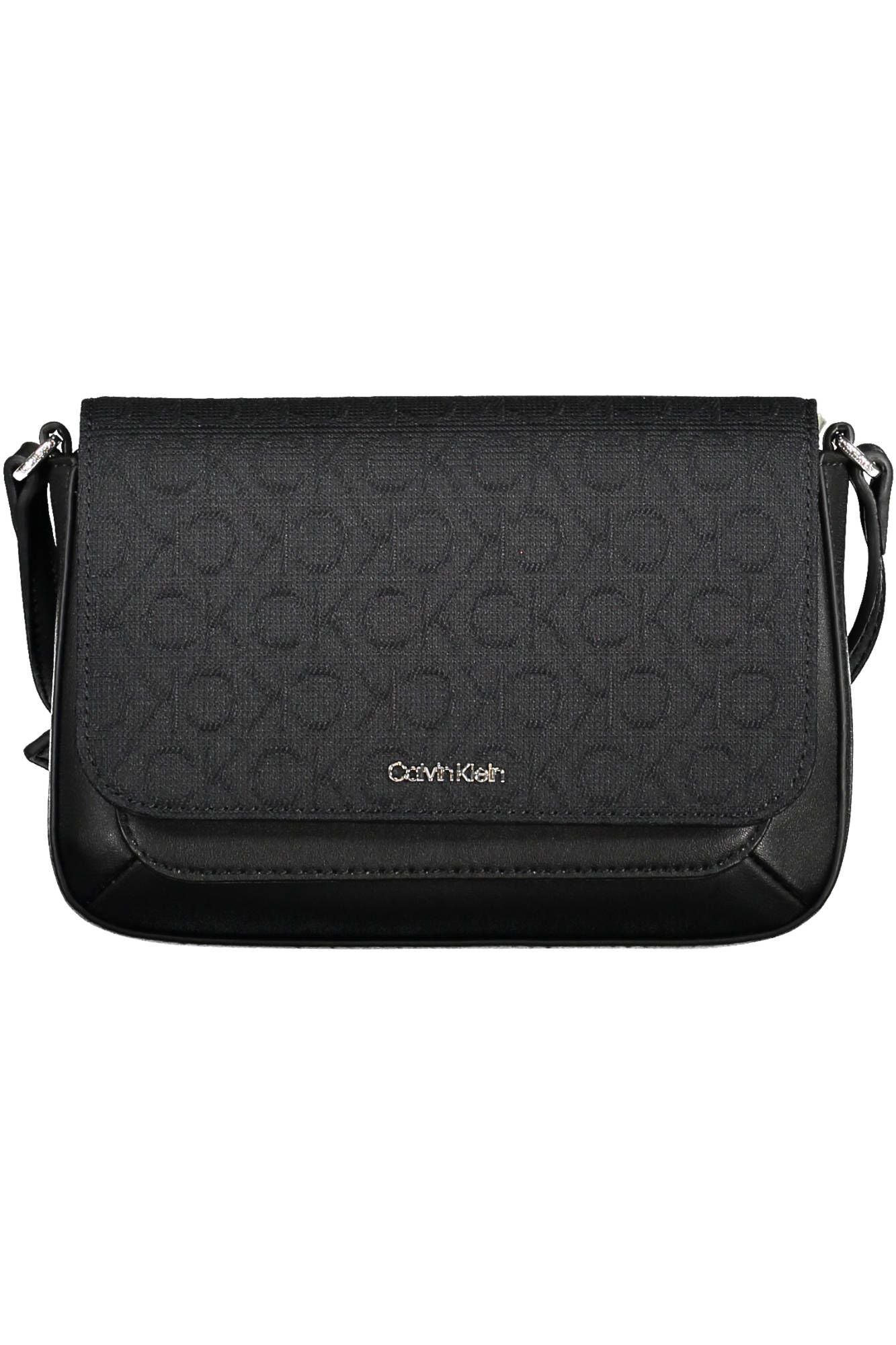 Black Polyester Women Handbag