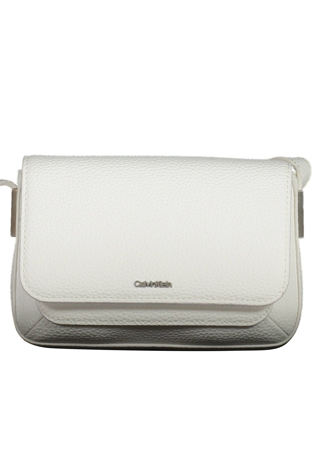 White Polyester Women Handbag
