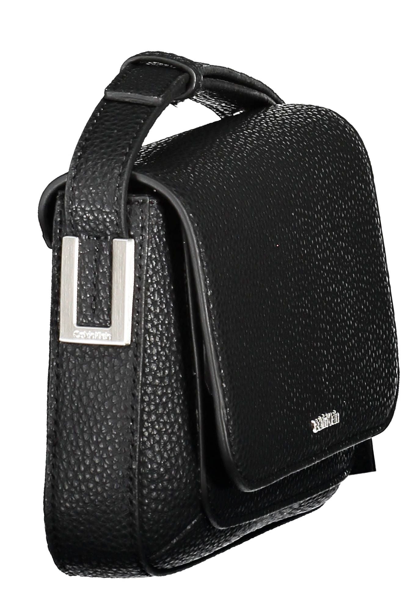 Black Polyester Women Handbag