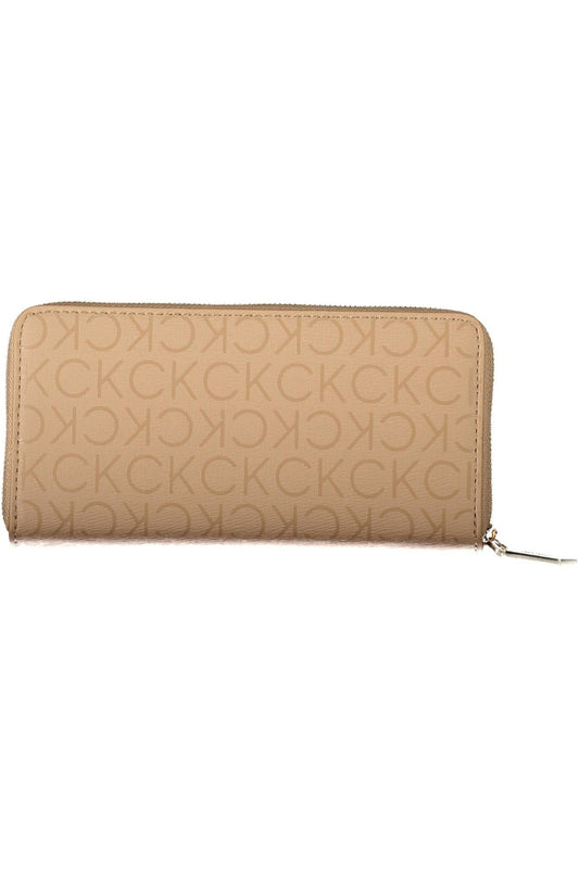 Beige Polyester Women Wallet