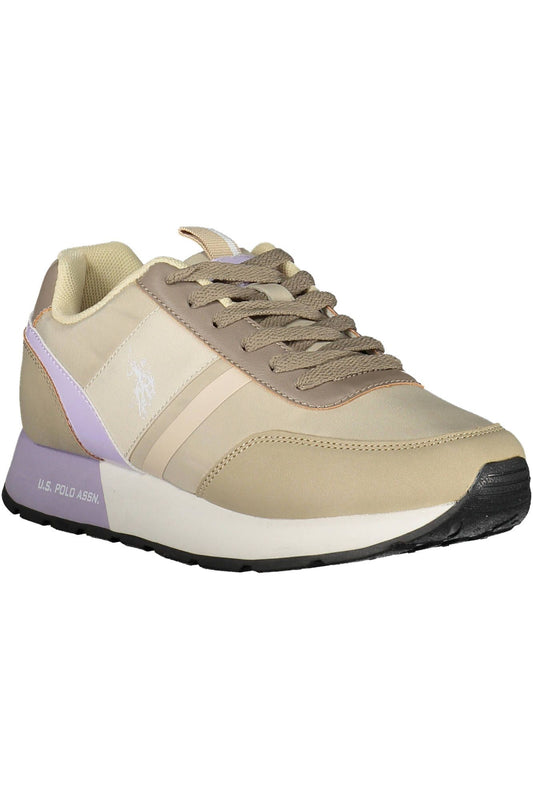 Beige Nylon Women Sneaker