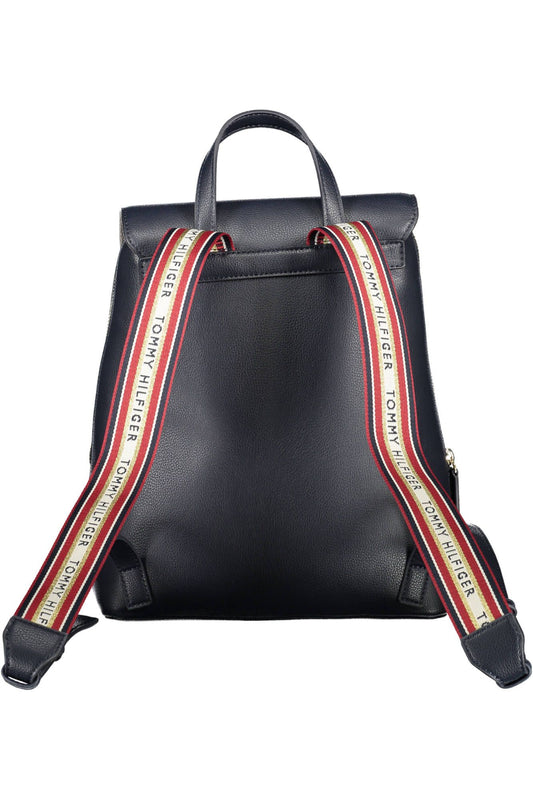 Blue Polyester Women Backpack