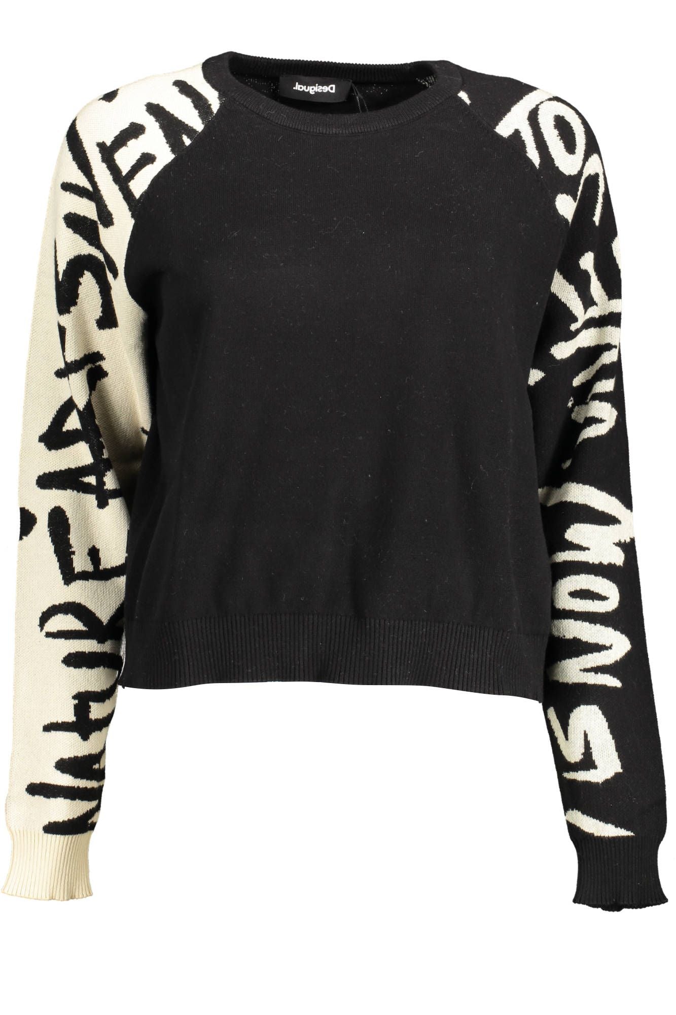 Black Cotton Women Sweater