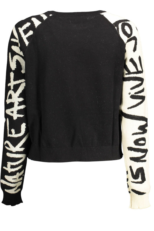 Black Cotton Women Sweater