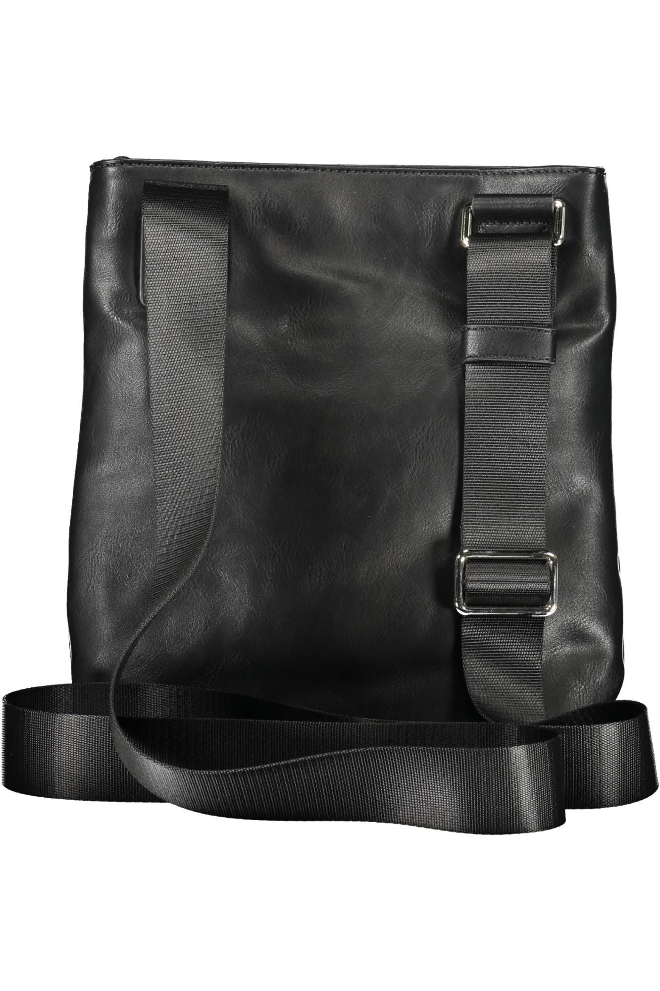 Black Polyurethane Men Shoulder Bag