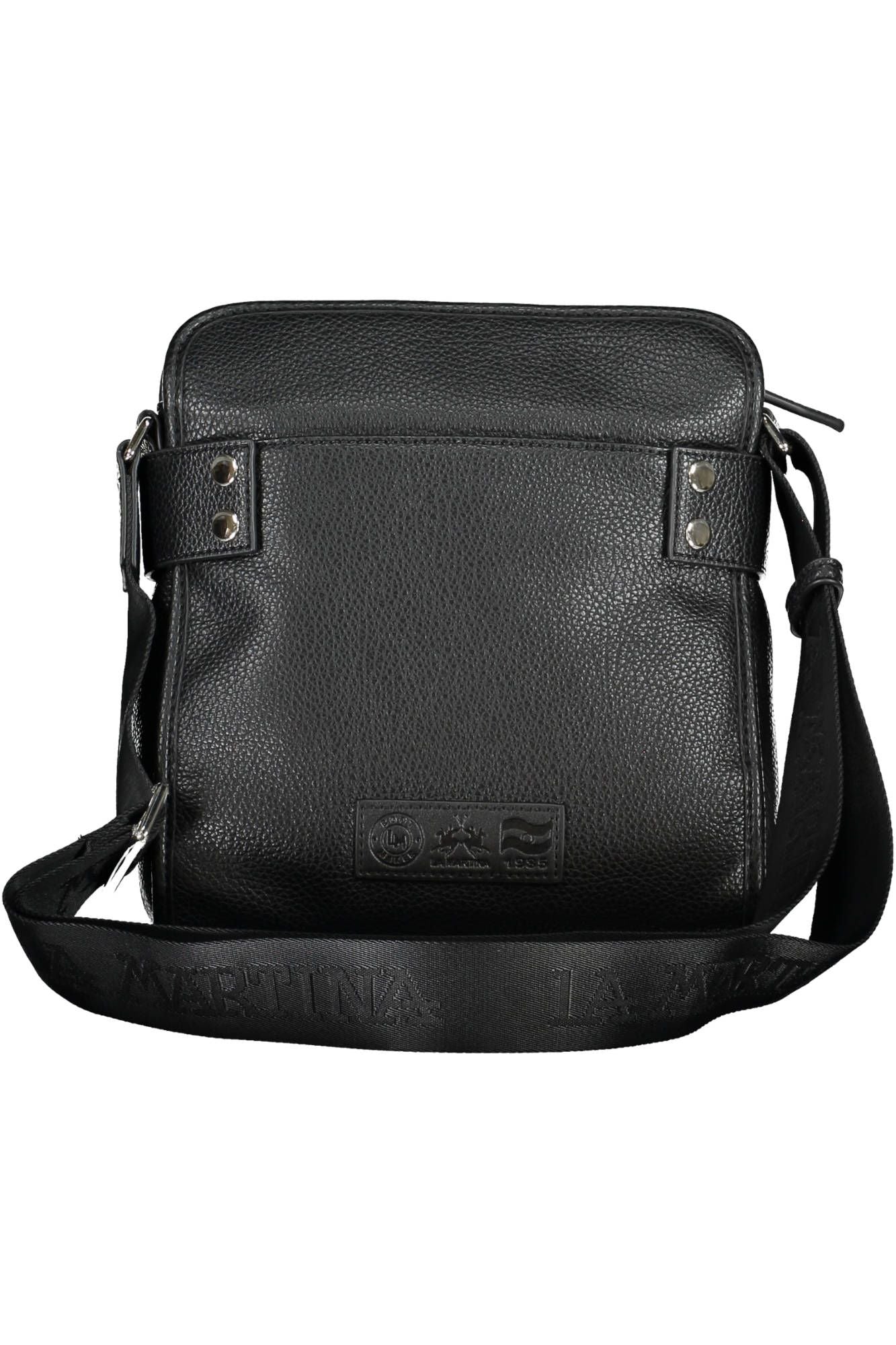 Black Polyurethane Men Shoulder Bag