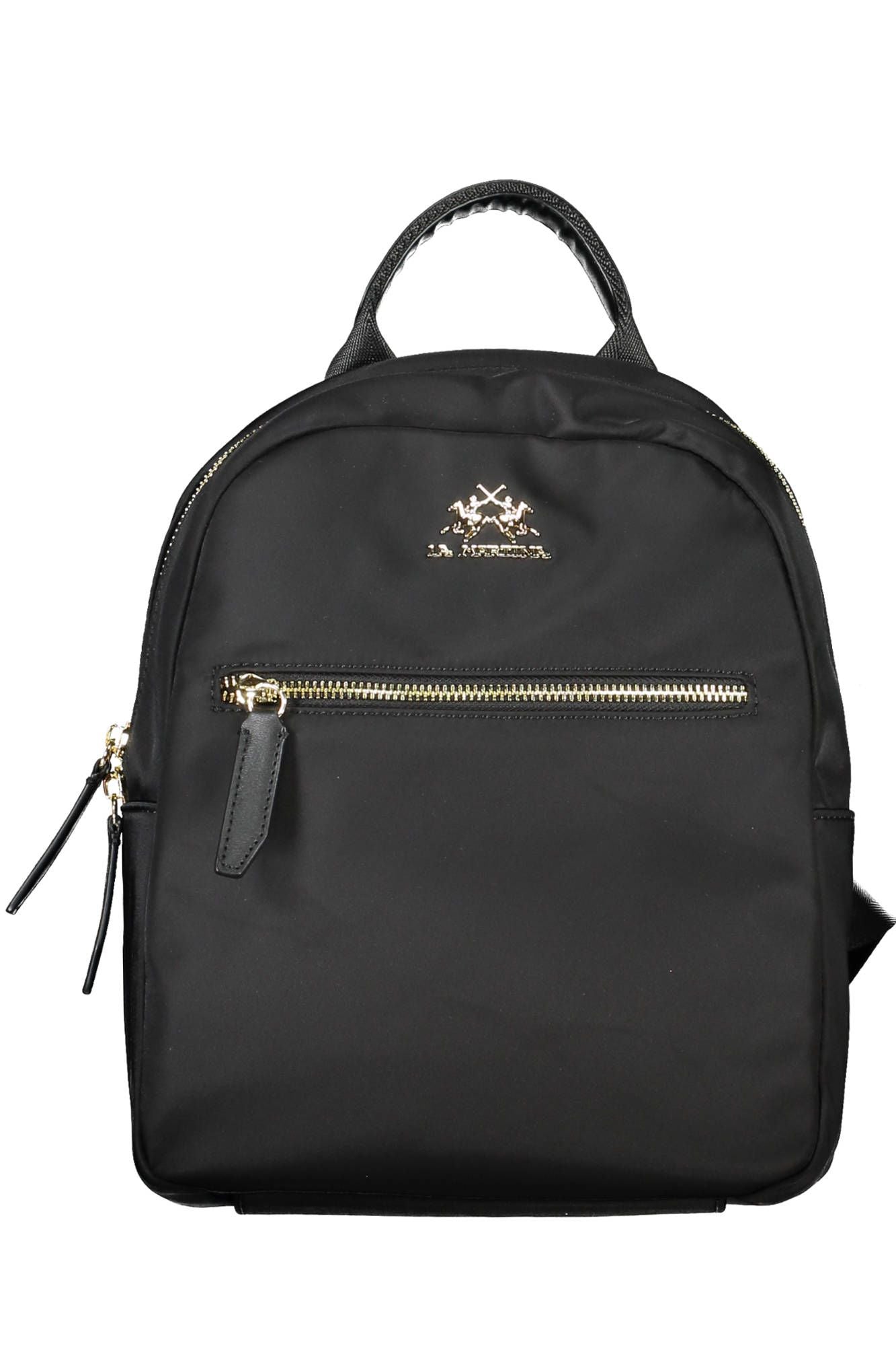 Black Nylon Women Backpack