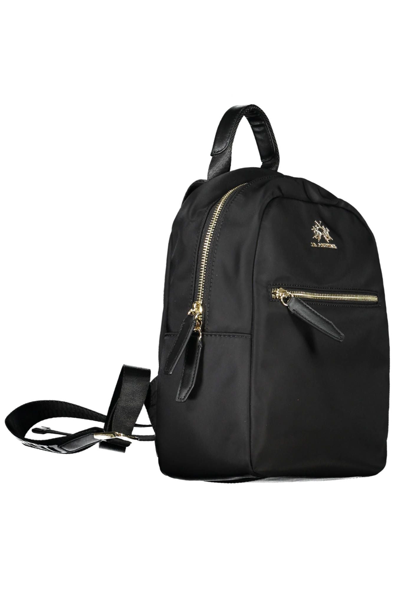 Black Nylon Women Backpack