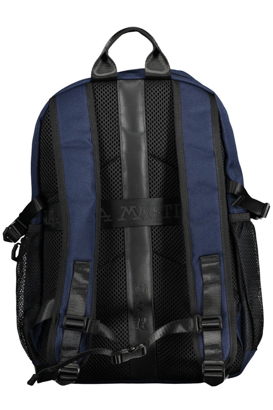Blue Polyester Mens Backpack