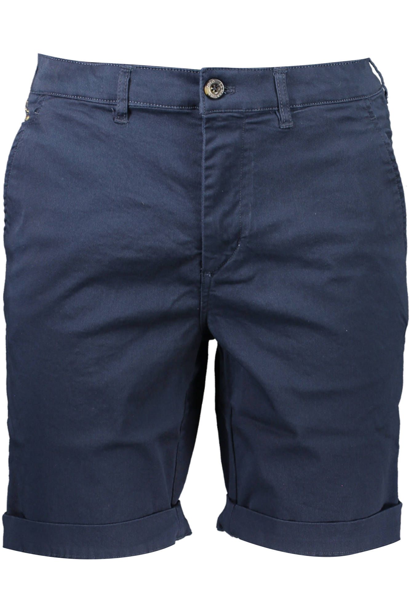 Blue Cotton Men Bermuda