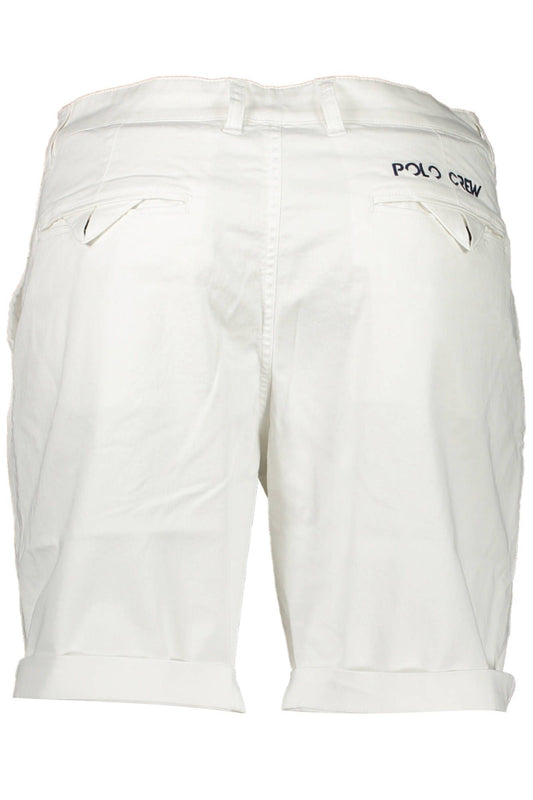 White Cotton Men Bermuda