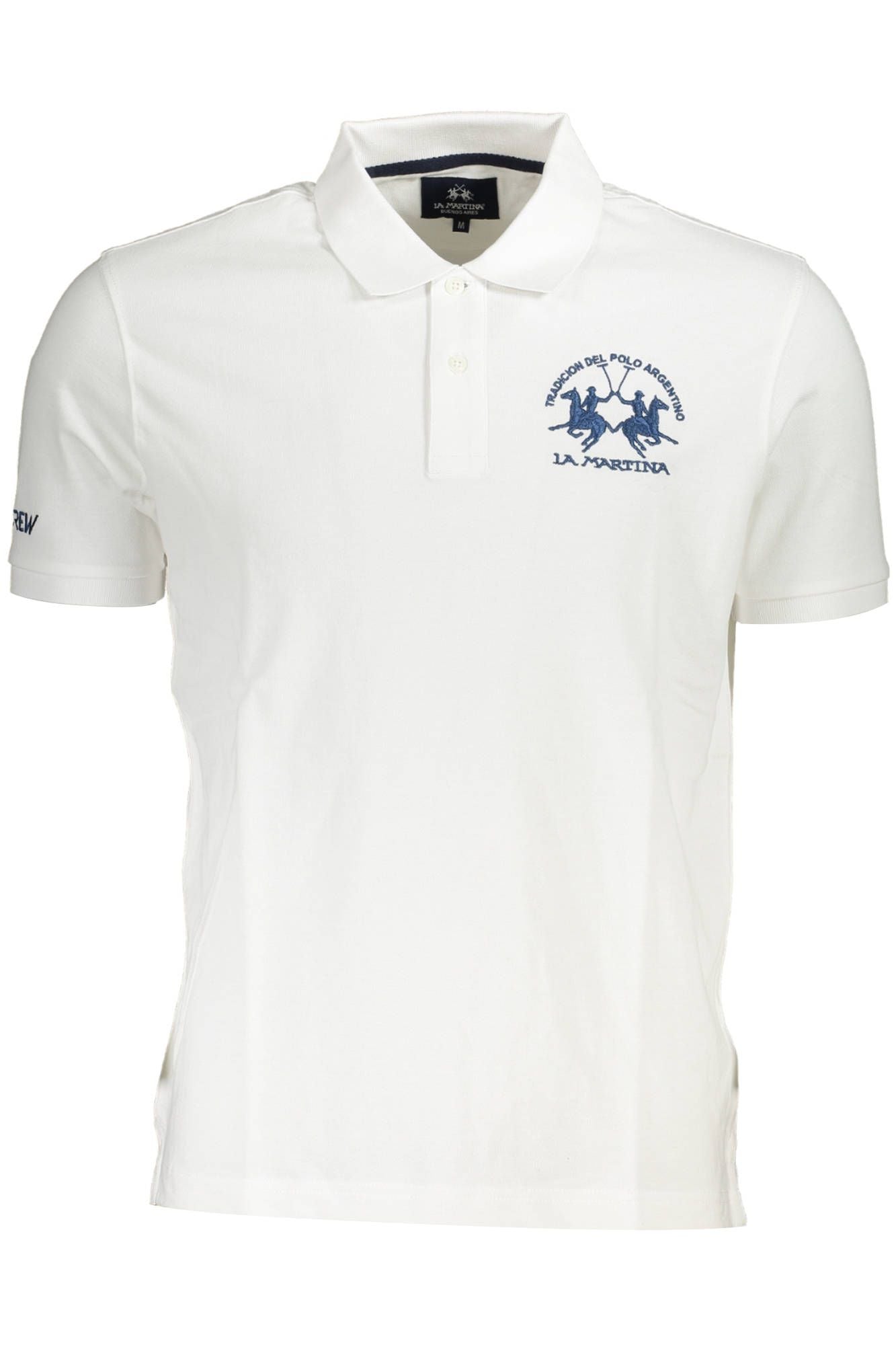 White Cotton Men Polo Shirt