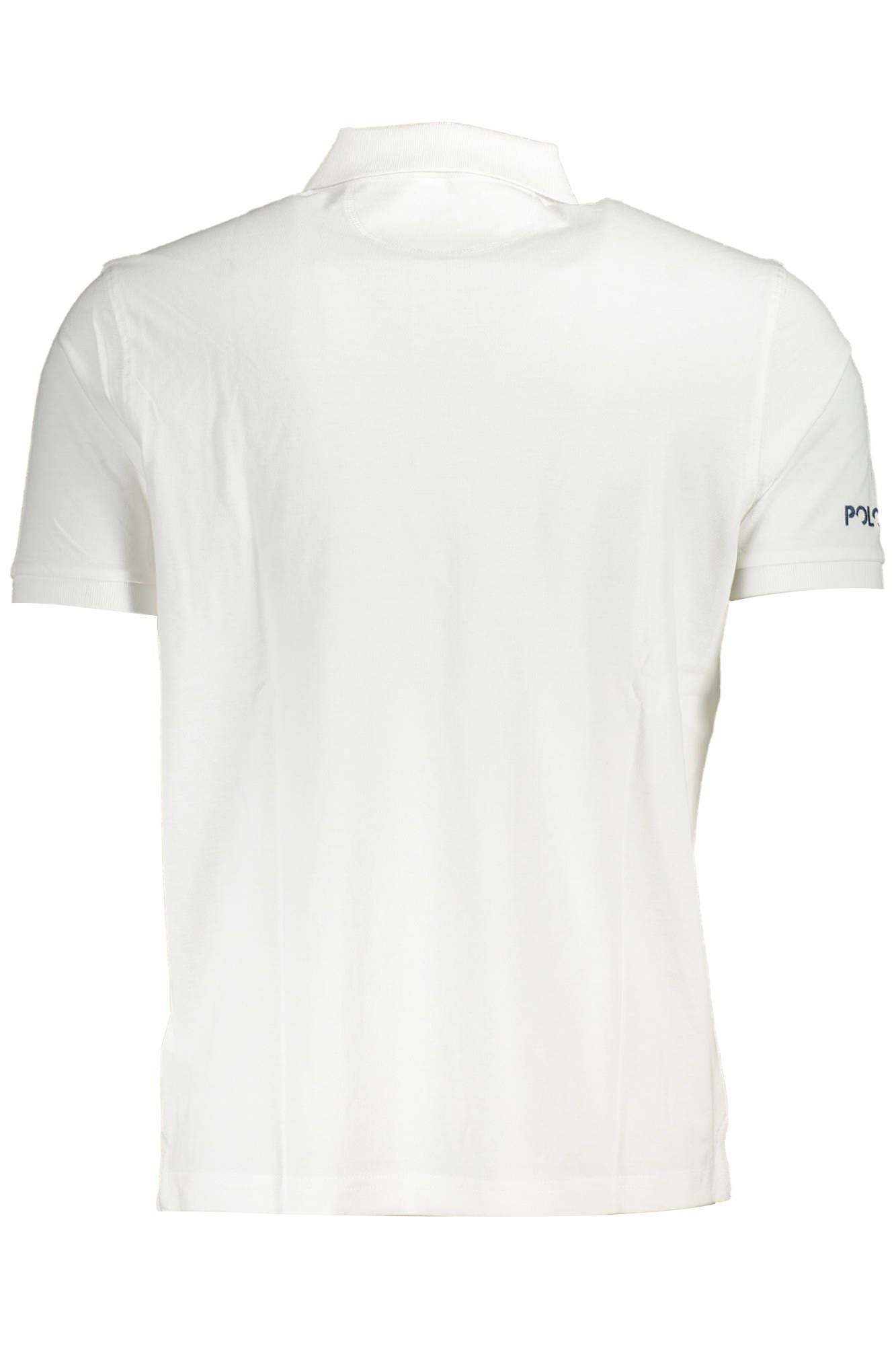 White Cotton Men Polo Shirt