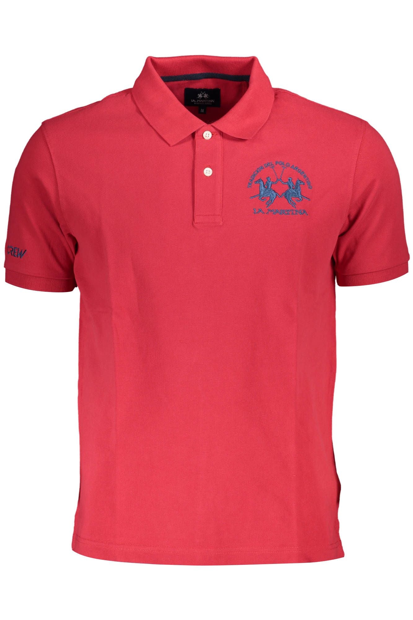 Red Cotton Men Polo Shirt