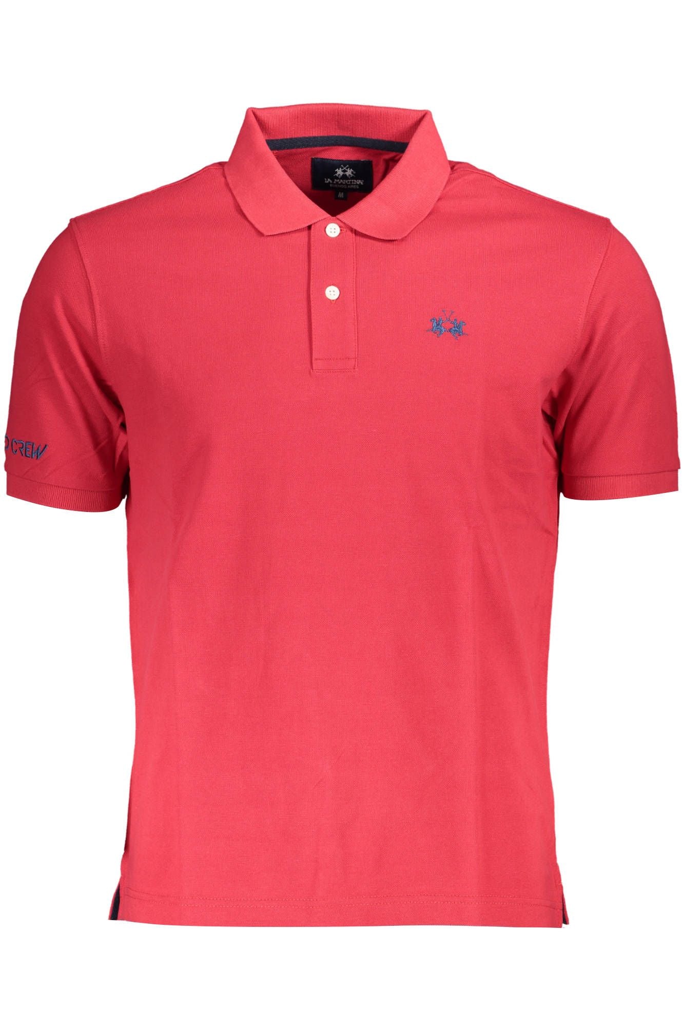 Red Cotton Men Polo Shirt