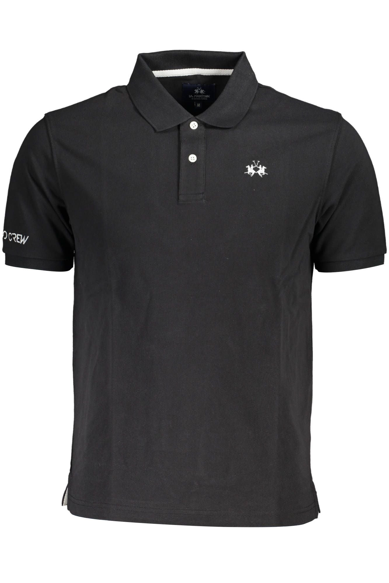 Black Cotton Men Polo Shirt