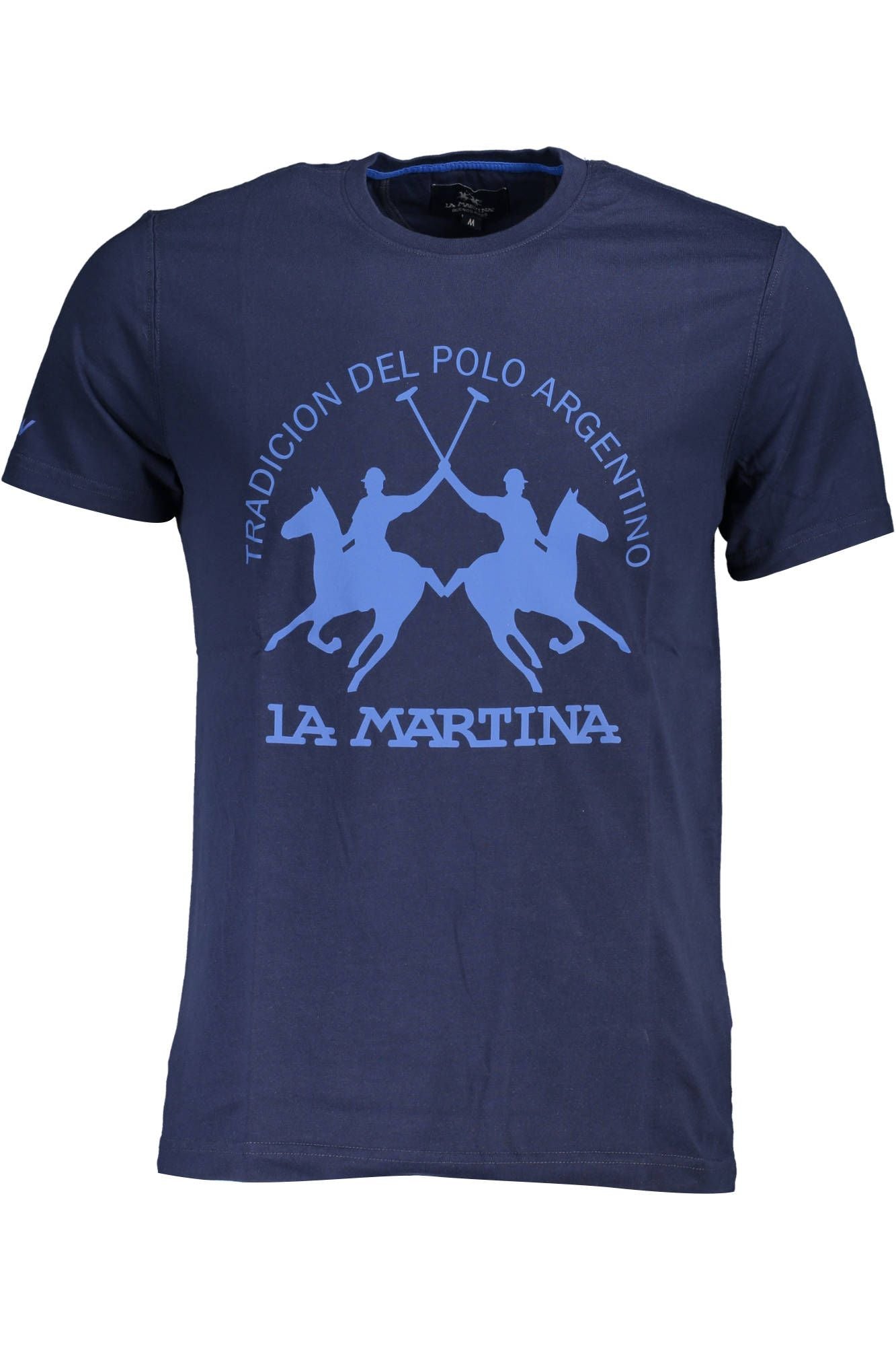 Blue Cotton Men T-Shirt