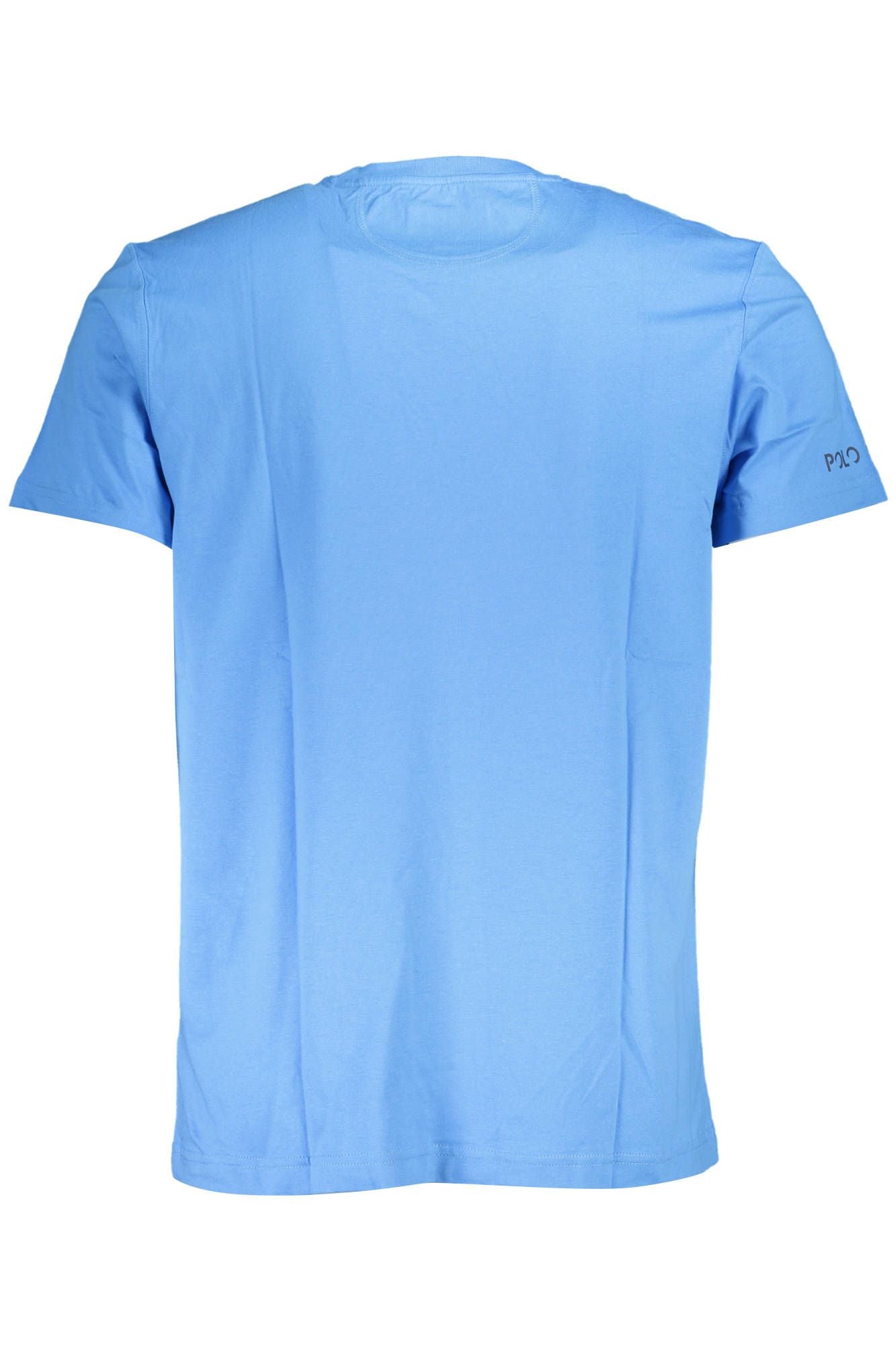 Light Blue Cotton Men T-Shirt