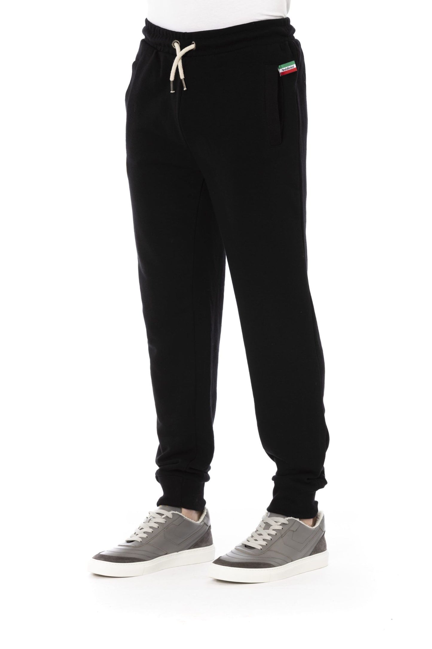 Black Cotton Men Sweatpant