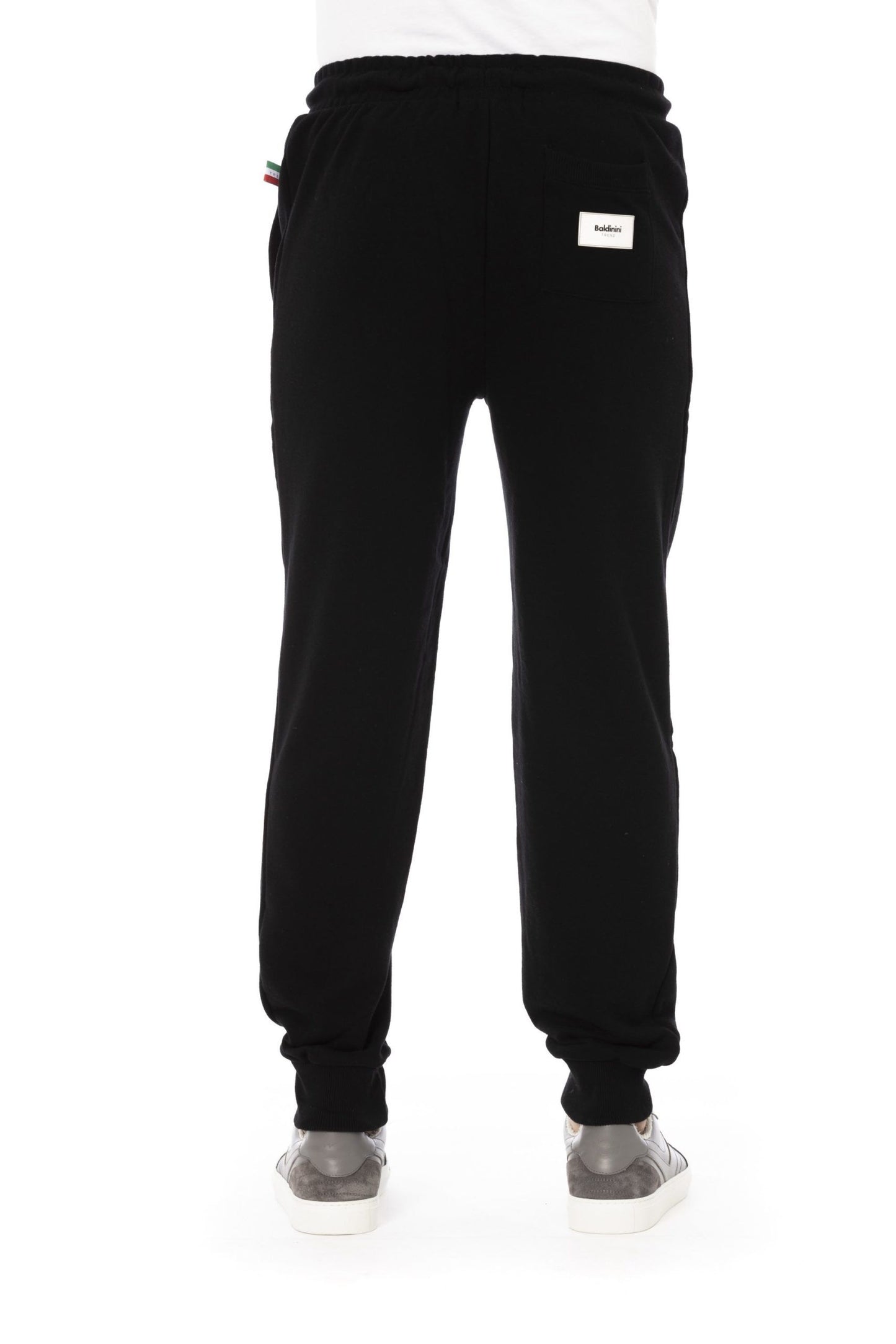 Black Cotton Men Sweatpant