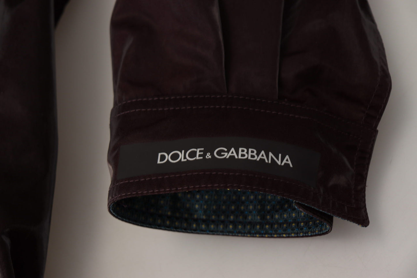 Bordeaux Nylon Collared Men Coat Jacket