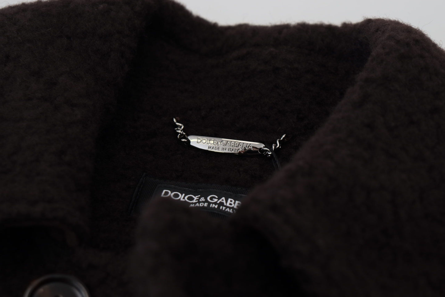 Black Alpaca Button Down Trench Coat Jacket