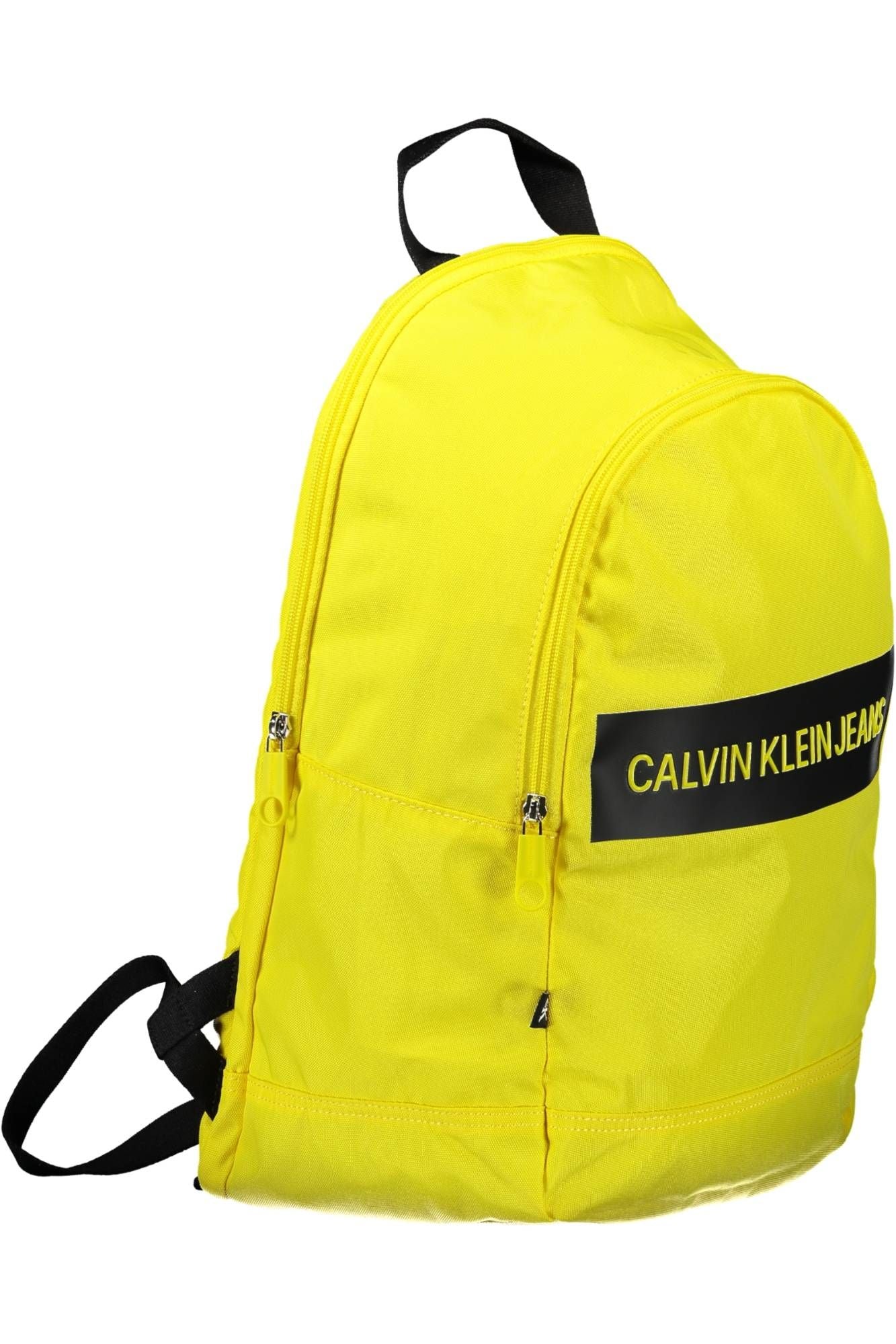 Yellow Polyester Men Backpack