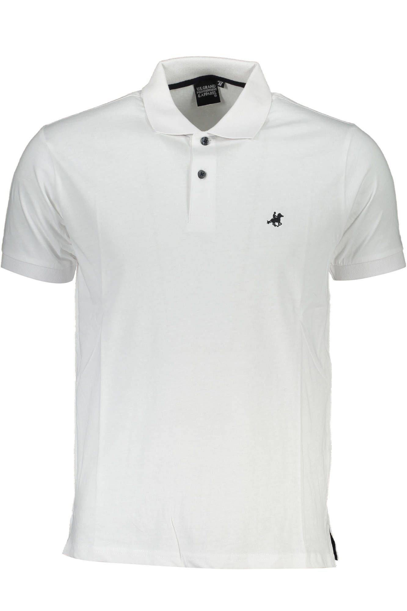 White Cotton Men Polo Shirt