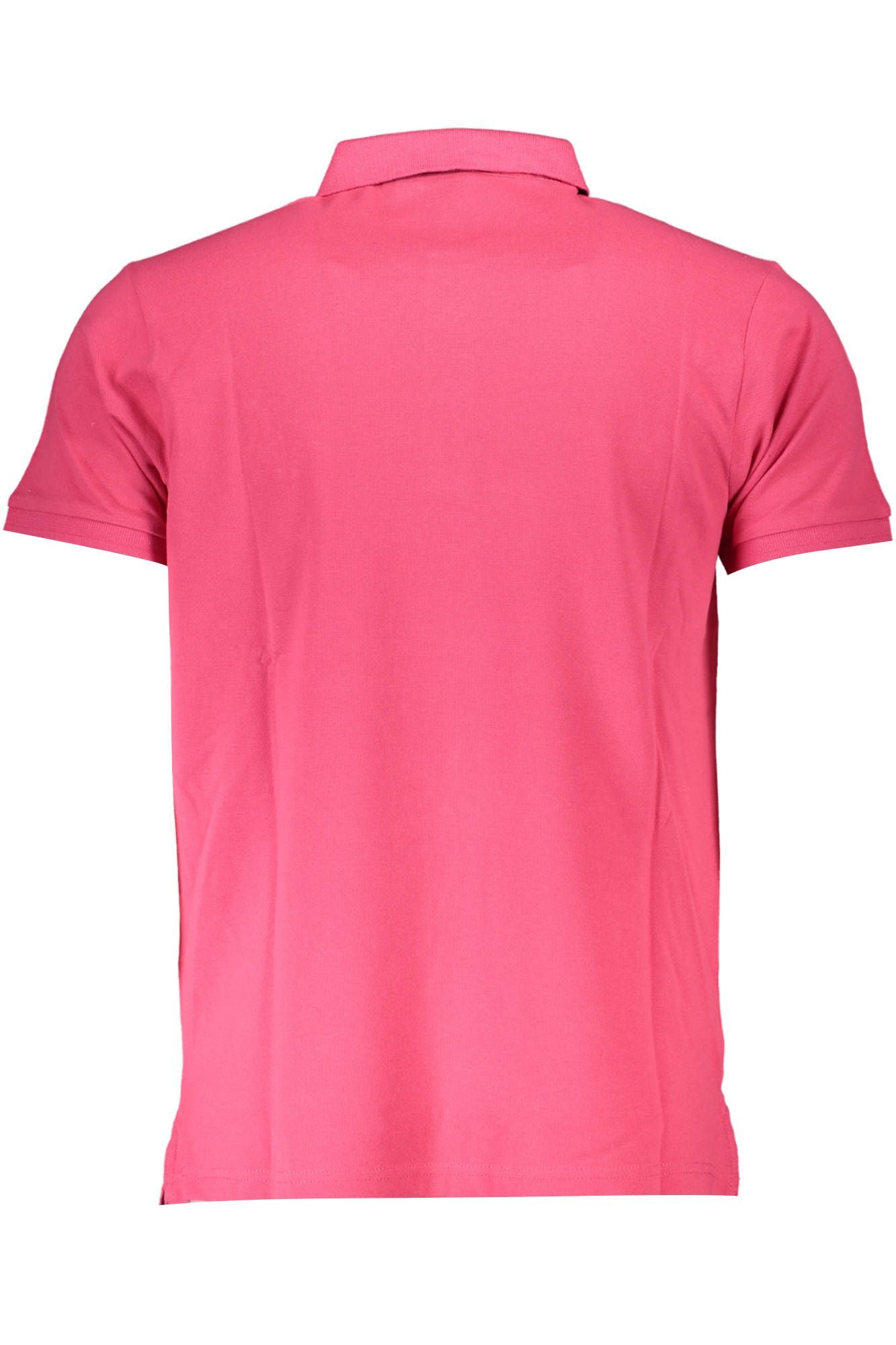 Pink Cotton Men Polo Shirt