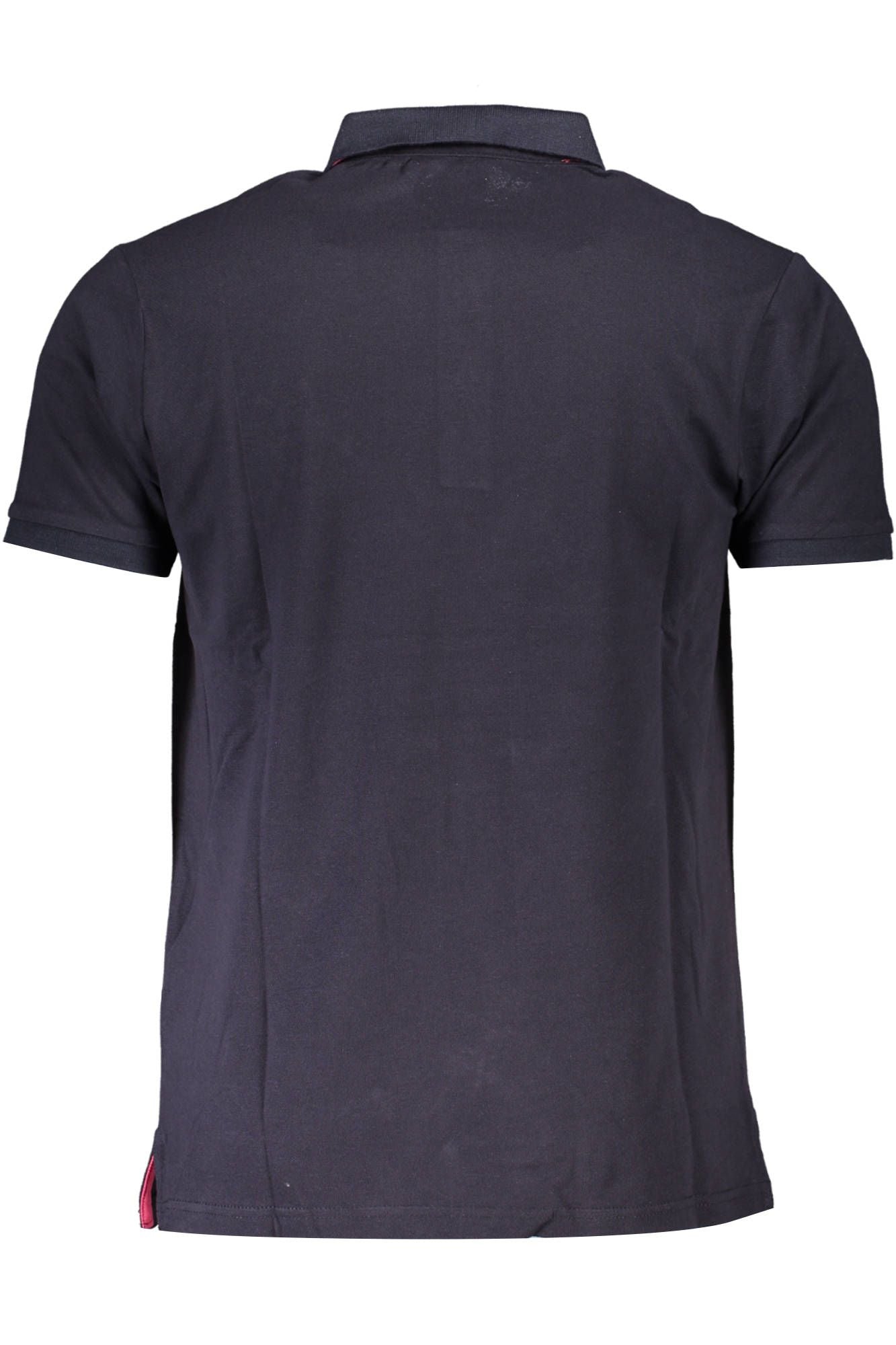 Blue Cotton Men Polo Shirt