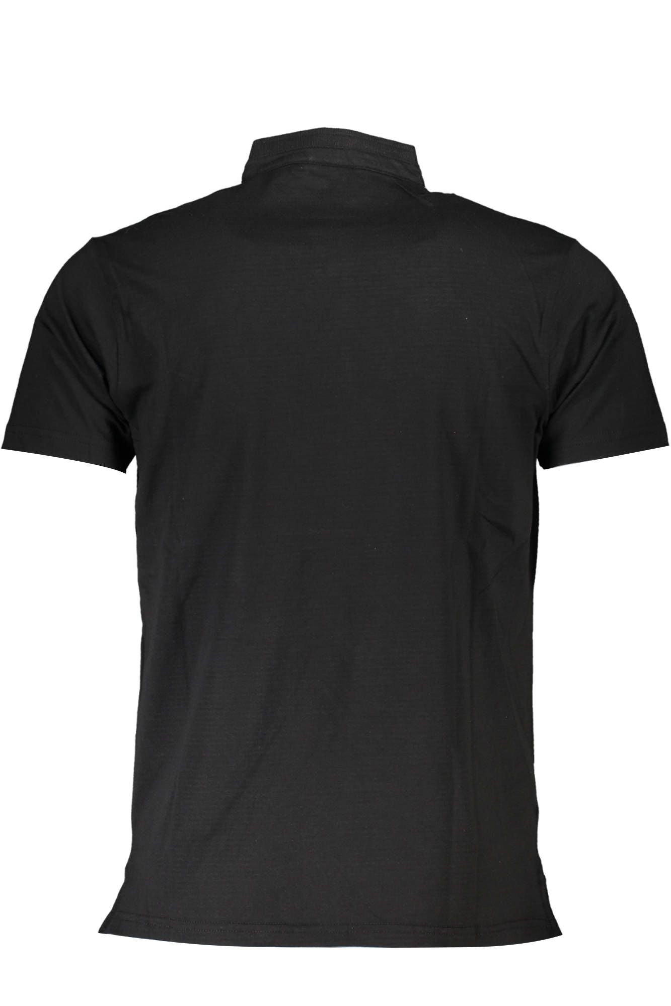Black Cotton Men Polo Shirt