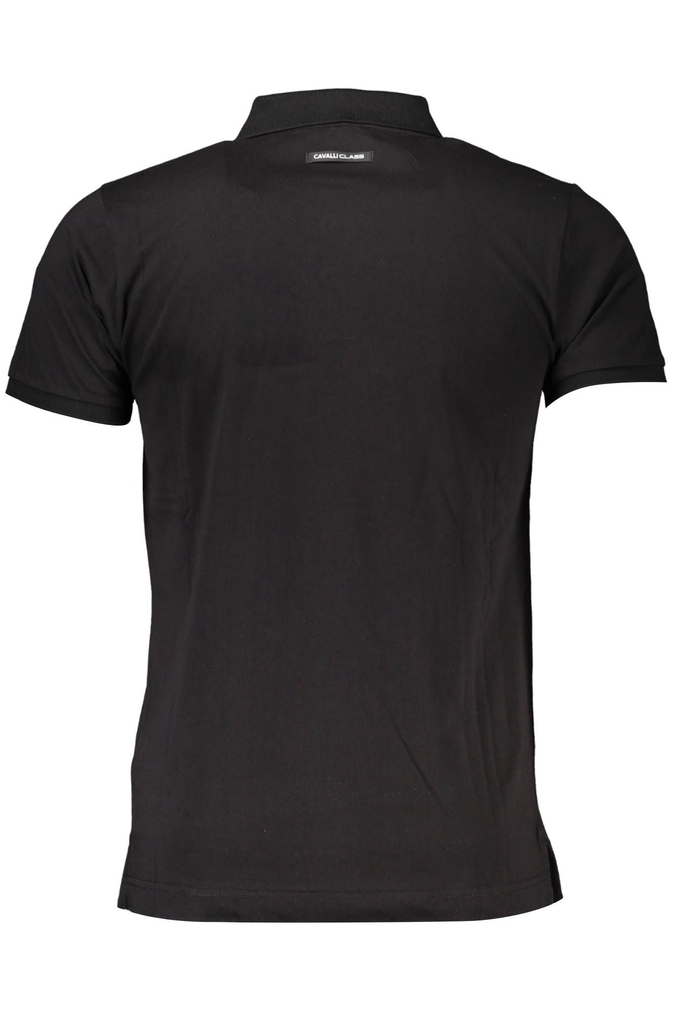 Black Cotton Men Polo Shirt