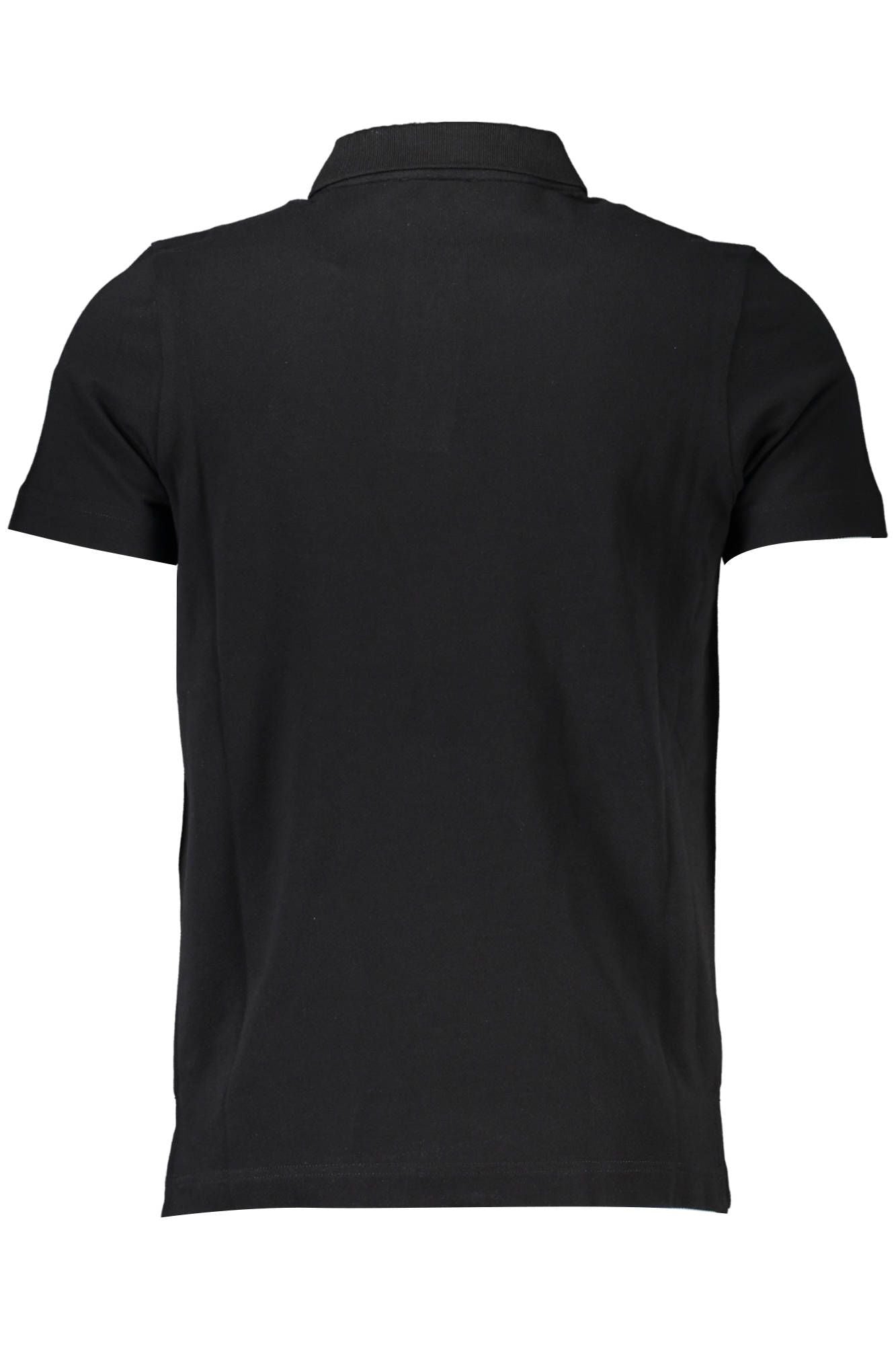 Black Cotton Men Polo Shirt