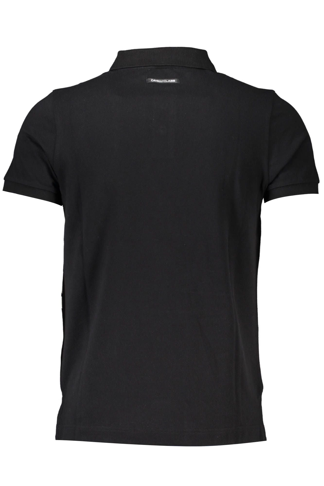 Black Cotton Men Polo Shirt