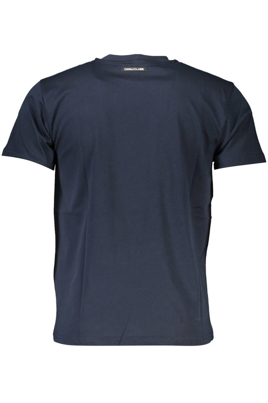 Blue Cotton Men T-Shirt