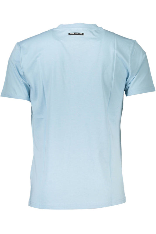 Light Blue Cotton Men T-Shirt