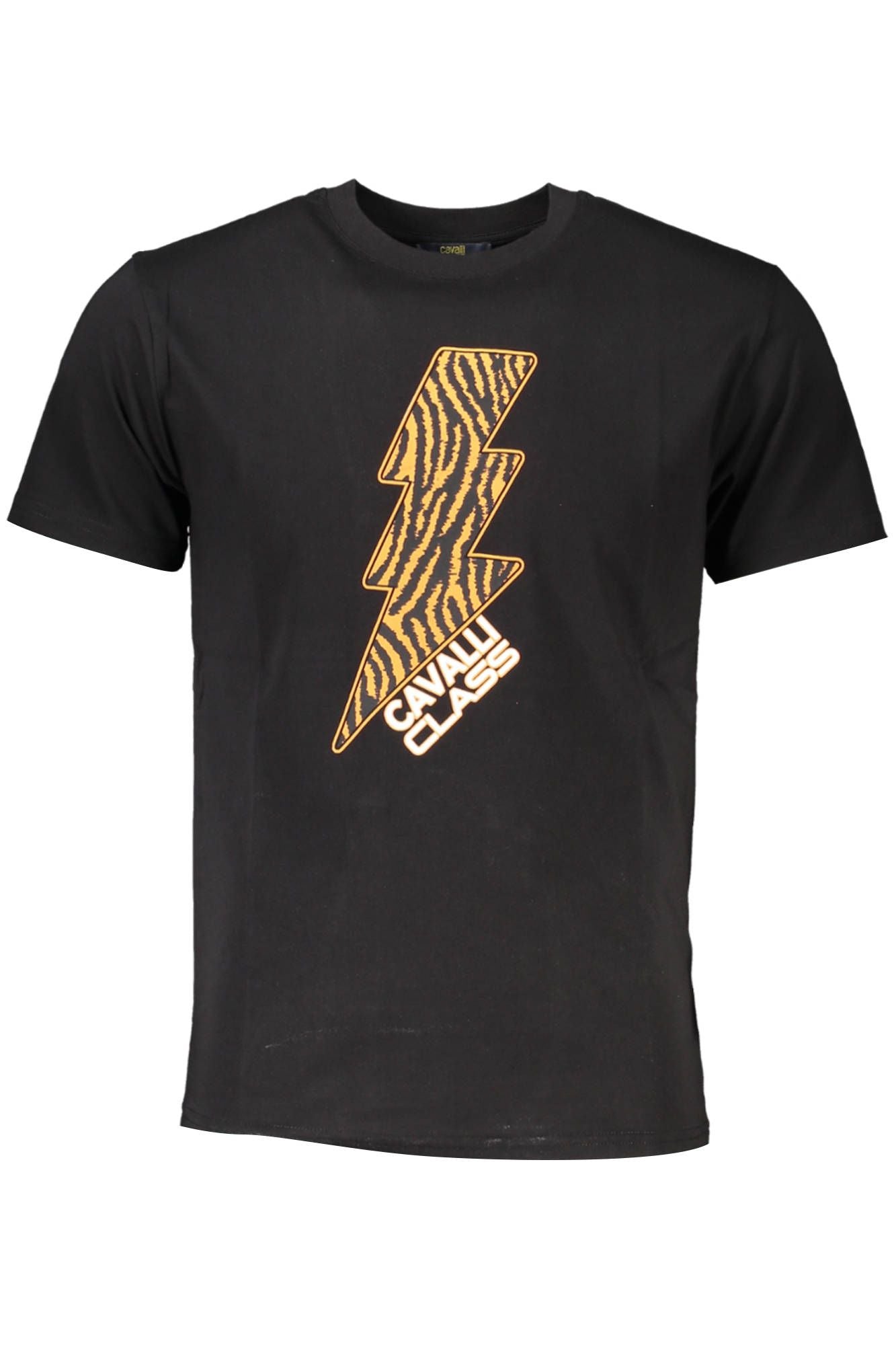 Black Cotton Men T-Shirt